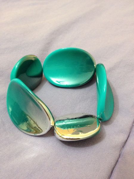 Pulseira degradê verde-água